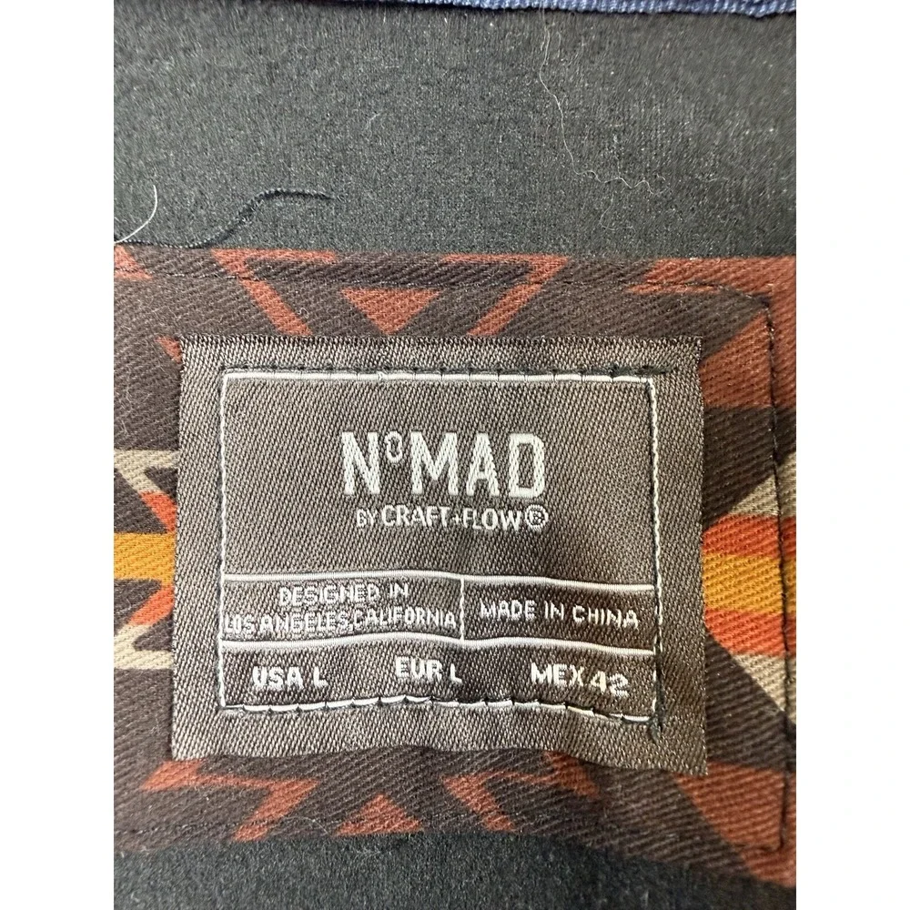 Nomad Craft & Flow Aztec Western Shirt Jacket Shacket Men's L